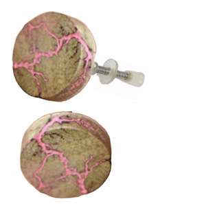 Industrial Fractal Burn Wood Resin Perillas de cerámica Artesanías Cajón Gabinete Tocador Manija Tiradores Uso en apartamentos Alta calidad Fácil - Product Image 2