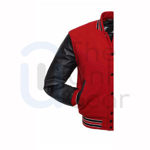 แจ็คเก็ตเบสบอลเลตเทอร์แมนชุดกีฬาฤดูหนาวของผู้ชายเสื้อแจ็คเก็ตมีคอตั้งโลโก้ด้านหน้า - Product Image 3