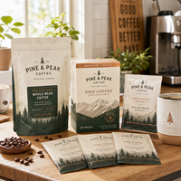 AT PACK France : Coffrets d'emballage pour café et thé, emballages pour café filtre, doypack, boîtes en carton. Ensembles personnalisés imprimés pour torréfacteurs et cafés.
