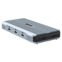 Base de Conexión UHub Power X3-Type-C 3 en 1, Hub Triple para Monitores 4K a 60Hz para Windows, Aleación de Aluminio con Función de Transferencia de Datos