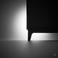 Buffet Ethnique Wave pour Salon, Armoire à Deux Portes et Deux Tiroirs, Meuble Moderne Écologique pour la Maison
