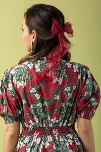 Robe indienne en coton imprimé floral longue tenue de plage pour les voyages d'été robe de mariée personnalisée ODM vente d'approvisionnement - Product Image 3