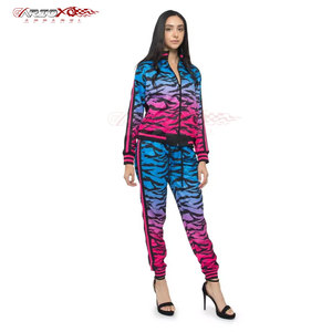 Women Tracksuit With Full Sublimation Print And <b>Zipper</b> <b>Jacket</b> Designed For Training Stylish Women Sublimation Tracksuit - Product Image 3