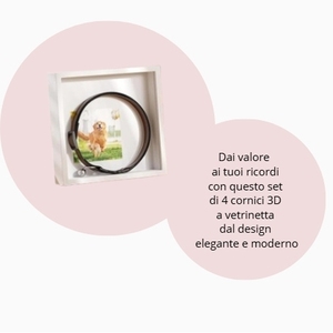 Set of 5 3D Wooden Display <b>Frames</b> 2 White Square 23x23 cm and 3 <b>Grey</b> Rectangular 20x23 cm with Pins and Screws Included - Product Image 5