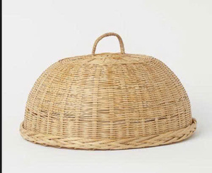 Plateau alimentaire OEM 2026 avec couvercle, pour conserver les gâteaux, en rotin tissé à la main, en paille, personnalisé, fabriqué au Vietnam - Product Image 1
