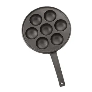 7 agujeros de hierro fundido Takoyaki Pan Takoyaki Maker 5,5 cm agujero grande Maruko máquina pulpo hornear formas de hornear molde Pan