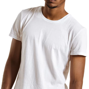 100% algodón cuello redondo hombres camiseta manga corta - Product Image 1