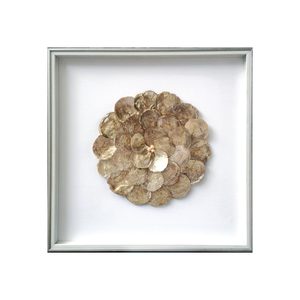 Décoration murale 3D moderne en nacre, art mural encadré en coquille de capiz fait main pour la décoration intérieure en provenance du Vietnam - Product Image 1