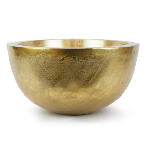 Cuenco decorativo de Metal plateado de lujo, centro de mesa minimalista moderno, acabado sólido, decoración del hogar, mesa de comedor, artículo de regalo - Product Image 5