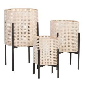 Handmade Planters Customized Design Decorative Planters Rattan <b>Net</b> Planters Flower Pots with Stand for Indoor Outdoor Plants - Product Image 1