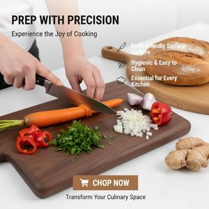 Planche à découper en bois écologique CB03 pour une préparation alimentaire sûre, la découpe, le service et une utilisation décorative en cuisine - Product Image 2