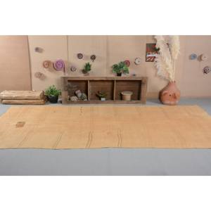 <b>Traditional</b> Yellow Vintage Turkish <b>Rug</b> 5.6 X 13.3ft Woolen Patchwork Design <b>for</b> <b>Living</b> <b>Room</b> or Hallway <b>for</b> Teens - Product Image 1