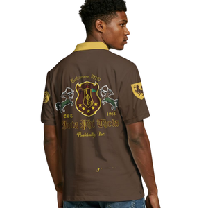 Camiseta Polo de la Fraternidad Griega Iota Phi Theta 1963 para Hombre, Bordada, de Algodón Premium, Estilo Universitario Ivy League - Product Image 5