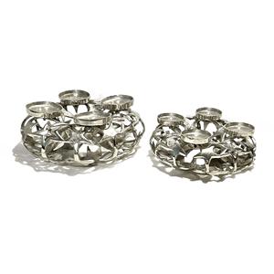 Candelabro de aluminio hecho a mano con luz en T de Navidad, soporte de vela de mesa con niquelado para decoración del hogar - Product Image 2