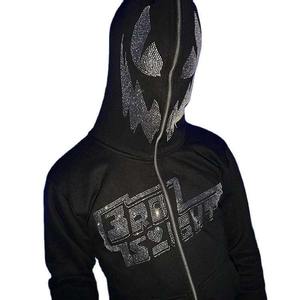 Personalizado web puff impresión logo en blanco grueso francés Terry de lujo de calidad de peso pesado de gran tamaño ajuste completo zip up Sudadera con capucha en blanco 3D Impreso - Product Image 1