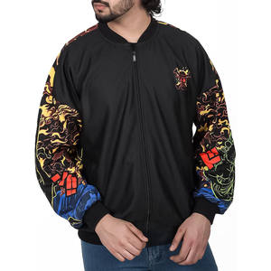 Vente en gros Veste coupe-vent imperméable pour hommes grande taille, sublimation personnalisée, blousons bombardiers d'hiver imprimés pour hommes - Product Image 4