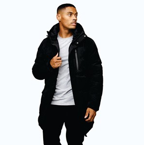 100% Polyester X2 Polaire Noir Full Zip Ice Tech Puffer Coat Entièrement Rembourré Pour Le Confort Et La Chaleur - Product Image 5