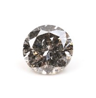 Sparkling Splendor Indian Lab Grown HPHT Salt Pepper Round Brilliant Cut Diamond 0.52 CT 5.1 MM F/VVS Clarity IGI Certificate