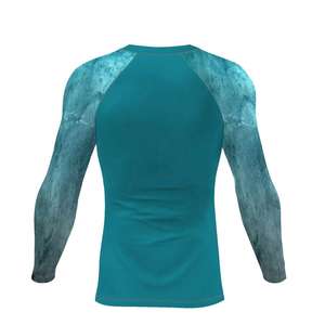 Rash Guard à manches complètes de haute qualité pour hommes Chemise de compression MMA personnalisable avec sublimation de logo haute visibilité - Product Image 2