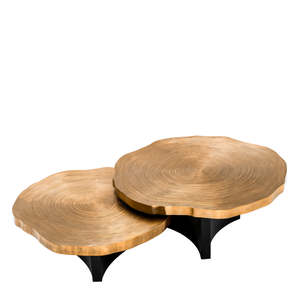 Contemporary Farmhouse-Style Thousand Oaks <b>Set</b> of 2 Mango Wood <b>Nesting</b> <b>Coffee</b> <b>Tables</b> Durable and Movable Living Room Furniture - Product Image 3