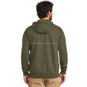 Sudadera con Capucha Unisex de Invierno, Personalizable, Manga Larga, Cierre Completo, Moderna, 100% Algodón, Impermeable, Antiencogimiento, Método de Tejido de Punto - Product Image 2