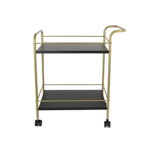 Modern <b>Wooden</b> & Metal <b>Trolley</b> bar Cart for Home Catering Hotel Restaurant Kitchen Food Serving <b>Trolley</b> Wine & Glasses Holders - Product Image 5