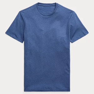 OEM T-shirt grande taille à col rond pour hommes Logo personnalisé graphique T-shirt décontracté en jersey tricoté à séchage rapide 3D basique épaule tombante solide - Product Image 6