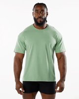 T-shirt de fitness pour homme en coton tricoté 100% de haute qualité, personnalisé, à compression, uni, décontracté, pour la salle de sport, taille adulte, séchage rapide, prix bas