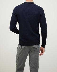 Pull-over polo toute saison pour hommes 100% Tricot en coton doux de qualité supérieure Slim Fit Streetwear Pullover avec logo personnalisé - Product Image 2