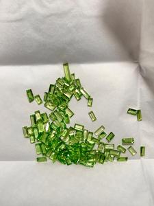 โกเมน tsworite ธรรมชาติทรงเหลี่ยมเพชรพลอยโกเมนสีเขียวตัดอัญมณีหลวมสำหรับทำเครื่องประดับ - Product Image 3