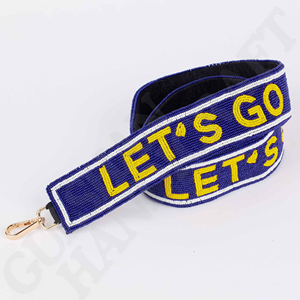 Handcrafted SMU Beaded Cotton Purse Strap Stylish Team Spirit Embroidery Needlework Shoulder Crossbody <b>Bag</b> for Game Day Daily - Product Image 6