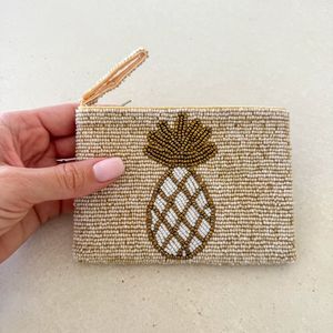 Porte-monnaie élégant en perles de rocaille brodées à la main, fait à la main, en perles de rocaille brodées - Product Image 4