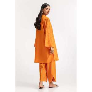 Ensemble Coordonné en Polyviscose Imprimé au Bloc IPS-24-105 Coupe Décontractée Quotidienne Col Mandarin Taille Élastique Respirant - Product Image 1