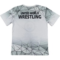 Ensemble de lutte personnalisé pour hommes 2026, t-shirt et short en tricot, sublimation intégrale, ensemble 2 pièces pour les compétitions internationales