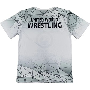 2026 custom men's <b>knitted</b> wrestling set T-shirt and shorts full sublimation 2 piece set for international competitions - Product Image 5