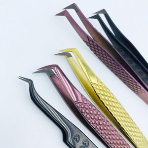 Venta al por mayor de pinzas profesionales de acero inoxidable para pestañas pinzas de aislamiento puntiagudas para extensiones de pestañas para implantes dentales - Product Image 6