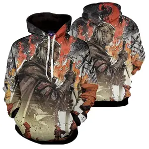Custom Printing Fashionable Hoodies With Your Design Wholesale All Over Full Printing Lightweight Men Sublimation Hoodie