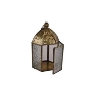 Linterna de Metal cuadrada tradicional con mango colgante, decoración ecológica hecha a mano para el hogar para Pascua - Product Image 5