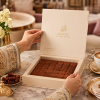 Boîtes à desserts du Moyen-Orient personnalisées AT PACK, boîtes cadeaux de luxe pour chocolats avec design arabe pour cafés et boulangeries