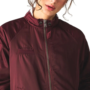 Ropa de hombre, chaqueta universitaria de satén con bordado personalizado, ropa de invierno, chaquetas de bombardero de satén para mujer, venta en línea - Product Image 5