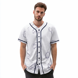 Maillot de Baseball par sublimation haut chemise de Softball imprimée boutonnée pour homme maillot d'entraînement de Baseball chemise pour homme - Product Image 2