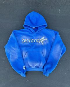 Sudadera con capucha Sunfade de algodón 100% de calidad superior para hombre, antiarrugas, de secado rápido, bordado, patrón 3D, logotipo impreso de lana de invierno - Product Image 1