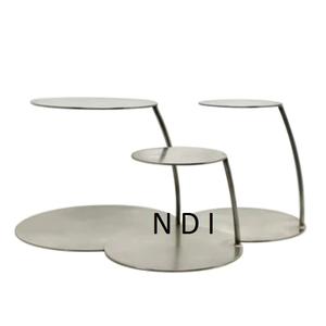 ชุดขาตั้งเค้กโลหะทรงกลมแบบใหม่ ชุบนิกเกิล 3 ชิ้น สำหรับเสิร์ฟเค้กหรือขนมอบ ราคาขายส่ง - Product Image 1