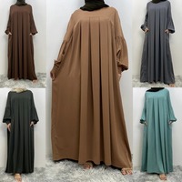 2025 robe d'été haute qualité à manches longues en mousseline de soie imprimé grande taille femmes robes vêtements islamiques Abaya femmes robe musulmane