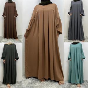 2025 Summer <b>Dress</b> High Quality Long Sleeve Chiffon Printed Plus Size <b>Women's</b> <b>Dresses</b> Islamic Clothing Abaya <b>Women</b> Muslim <b>Dress</b> - Product Image 4