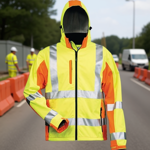 Veste Softshell JIM Taille M Haute Visibilité Jaune/Orange – Sweats à Capuche et Sweatshirts Promotionnels - Product Image 3