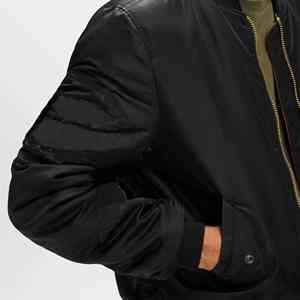 2025 Latest Design <b>Men's</b> Trendy Slim Fit High Street Bomber Jacket Canvas Stand Collar Short Thin <b>Summer</b> <b>Coat</b> - Product Image 3