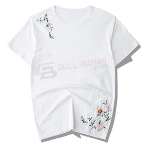 เสื้อยืดผ้าฝ้ายพรีเมียมสำหรับผู้ชายเสื้อยืดปักลายแขนสั้นคุณภาพสูงสำหรับผู้ชาย - Product Image 1