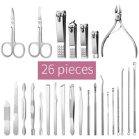 Kit de manucure et pédicure pour bébé en acier inoxydable de luxe, très bien coté, 5 en 1, coupe-ongles professionnel, ensemble de soins des ongles écologique