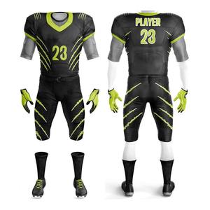 Nouvel uniforme de football américain à manches courtes respirant sur mesure 100% polyester de haute qualité à vendre - Product Image 2